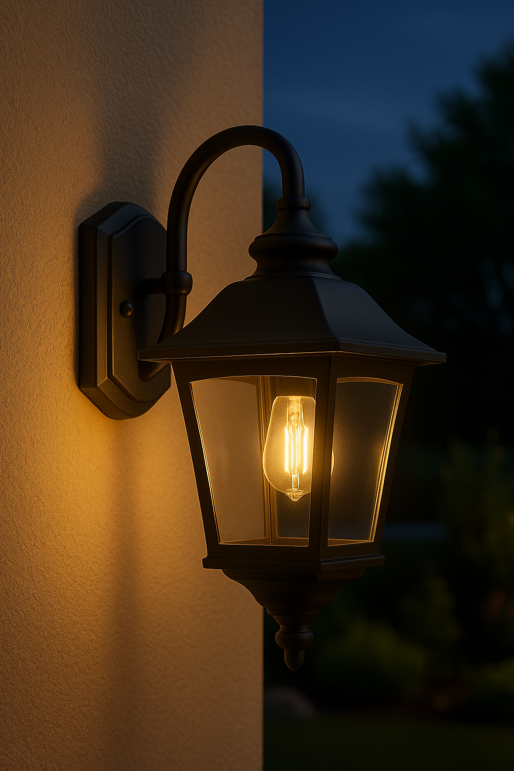 Nethaniah – Classic Outdoor Lantern with Warm Glow