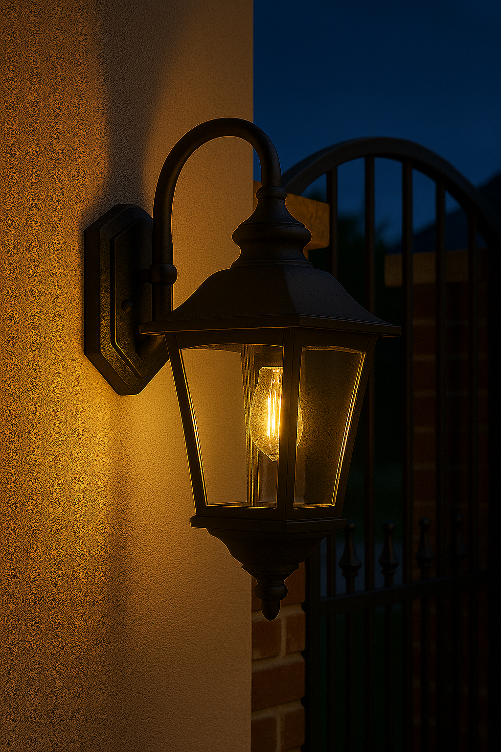 Nethaniah – Classic Outdoor Lantern with Warm Glow