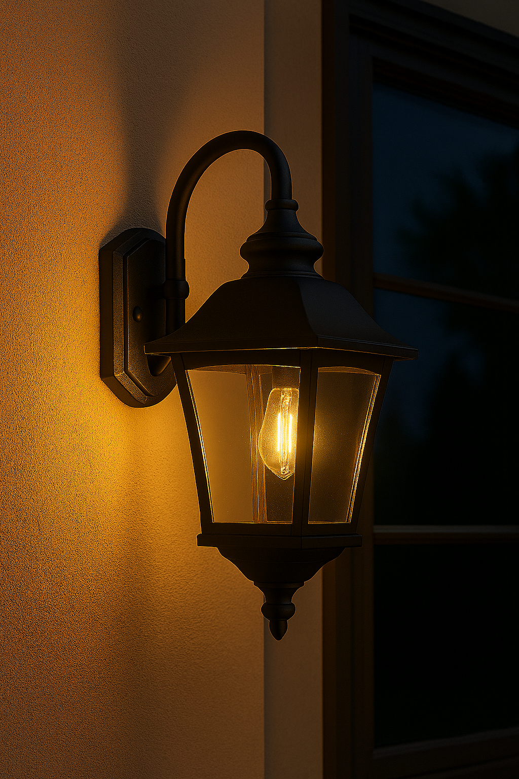 Nethaniah – Classic Outdoor Lantern with Warm Glow