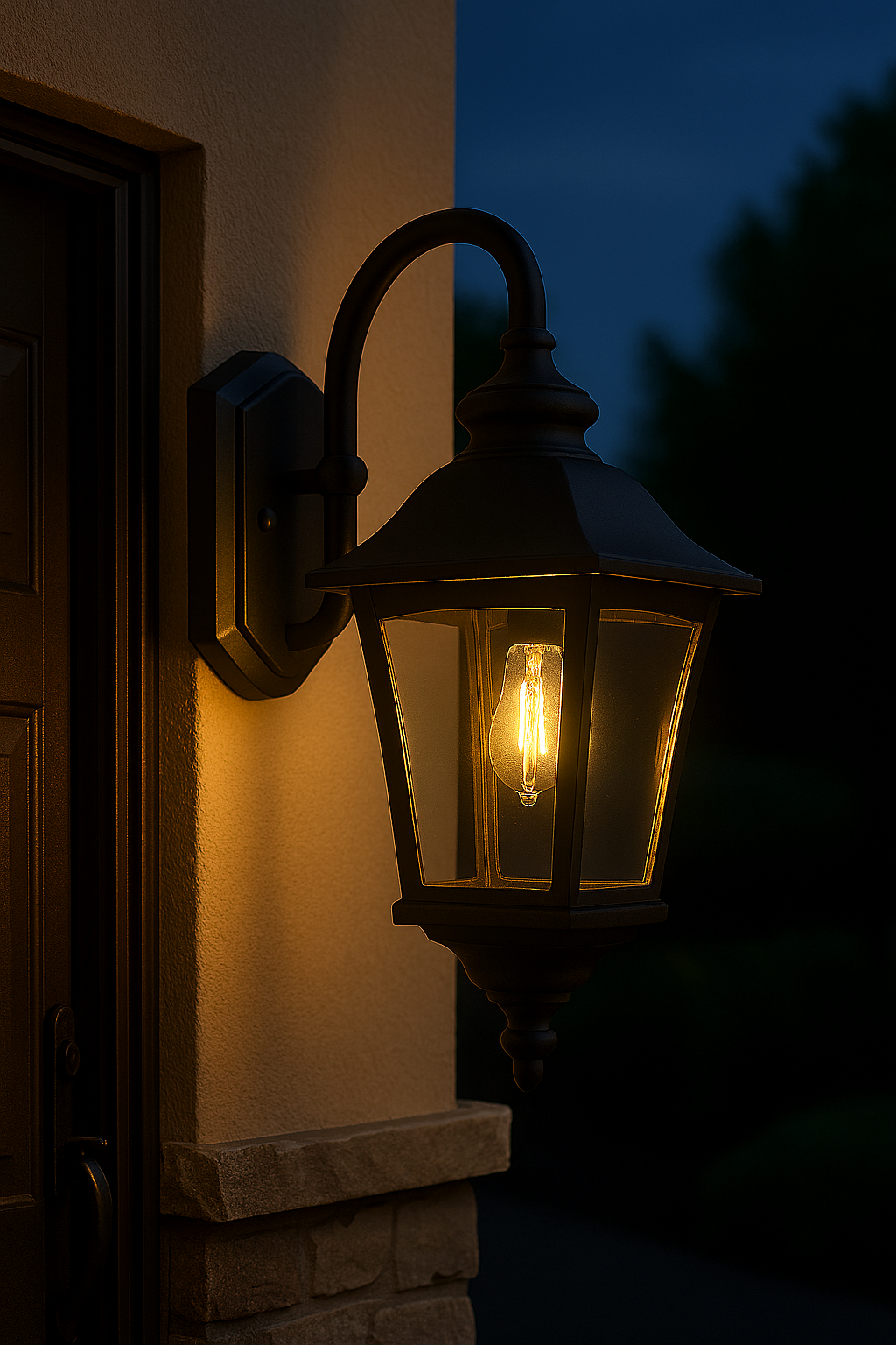 Nethaniah – Classic Outdoor Lantern with Warm Glow