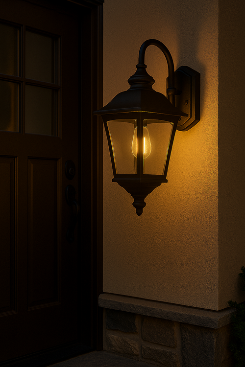Nethaniah – Classic Outdoor Lantern with Warm Glow