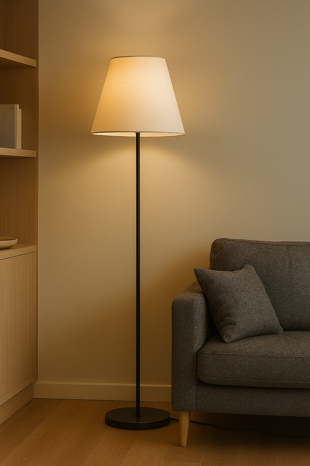 Redent – Modern Floor Lamp with Fabric Shade